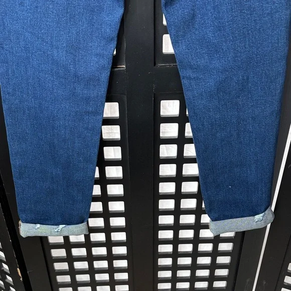 👖VERVET Flying Monkey High Rise Mom Jeans Size 25 Distressed Knee Cuffed NWT👖 - Picture 9 of 15